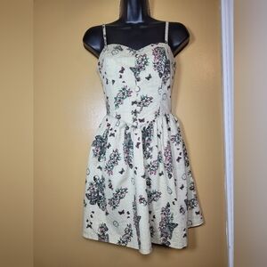 Hell Bunny Retro Rockabilly Pinup Steam Punk Butterfly Clock Fit and Flare Dress